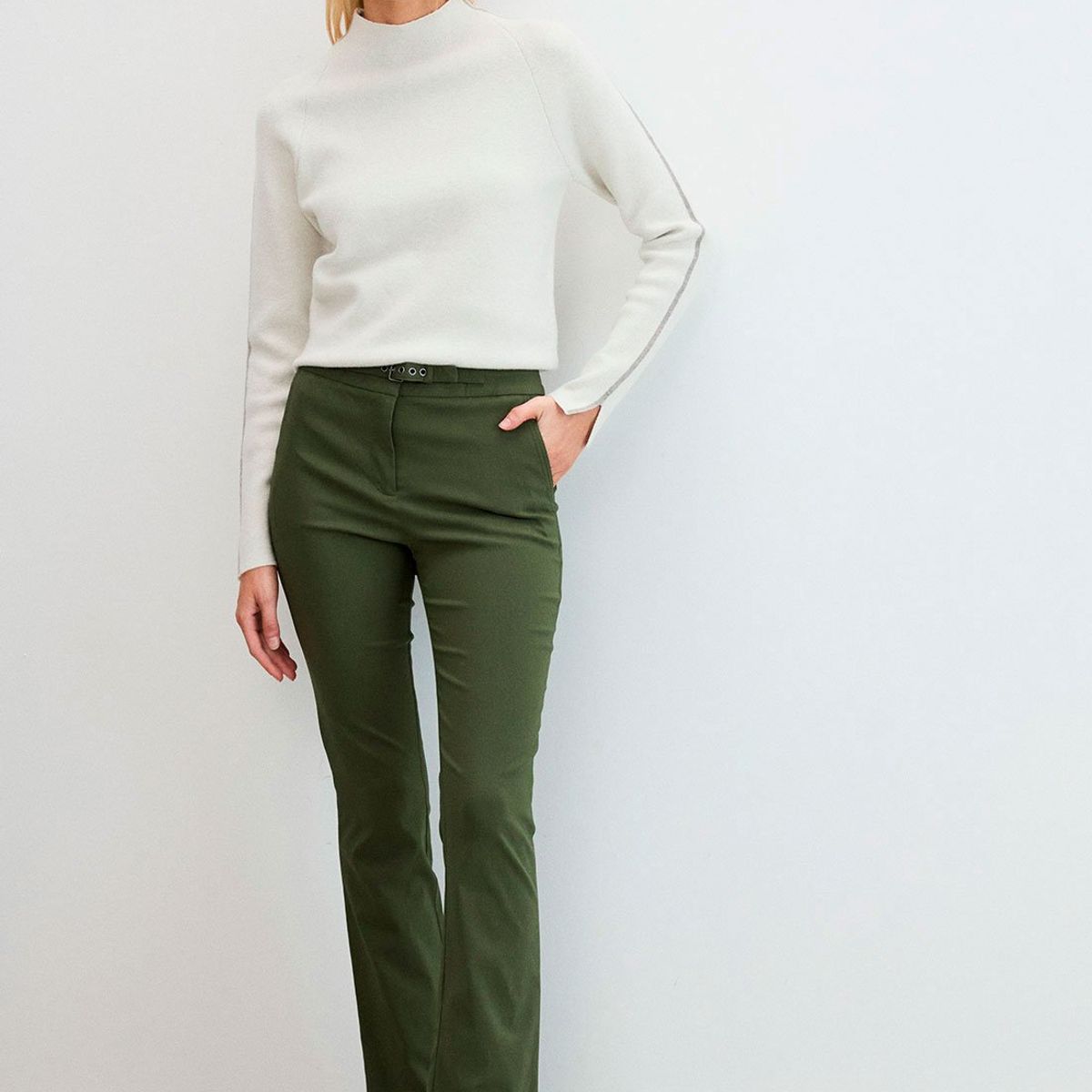 ASH - Pantalon Verde Musgo Mujer Ash