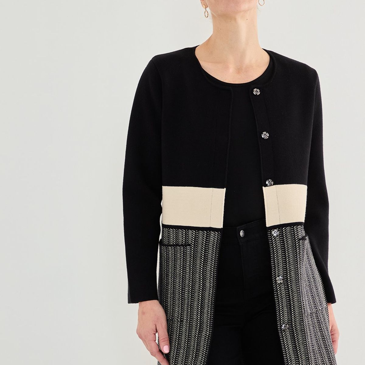 MA GRIFFE - Chaqueton Negro Mujer Magriffe