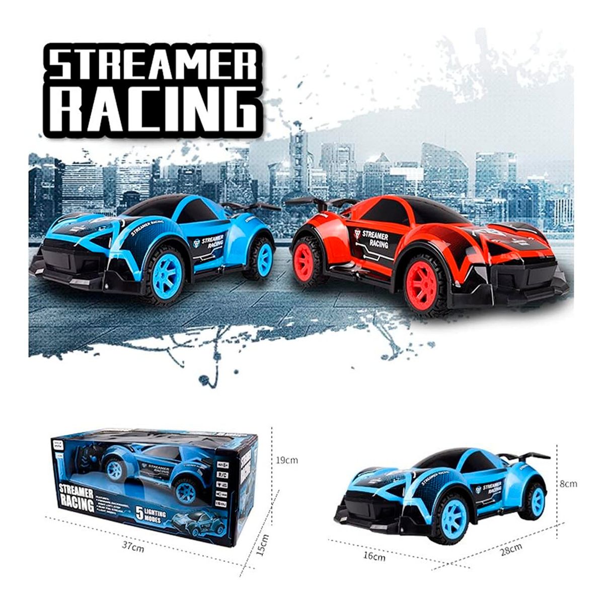 IPLAY - Auto Control Remoto Spray Racing 5 Modos 2,4 ghz  Rojo