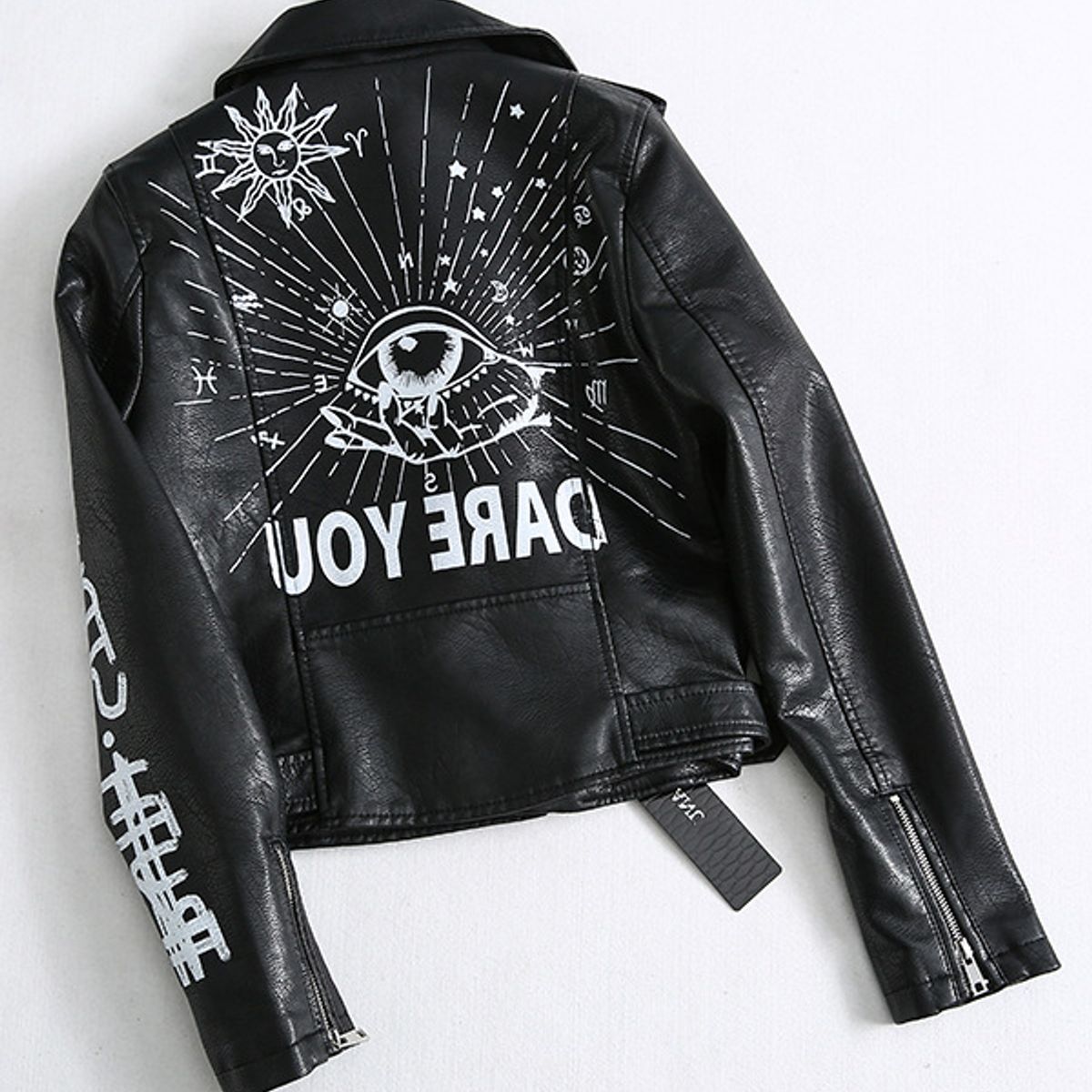 TIOZONEY - Chaqueta PU Sintético Mujer con Dibujo