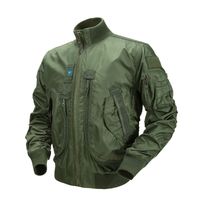 Chaqueta de aviador con cuello para hombre - Verde