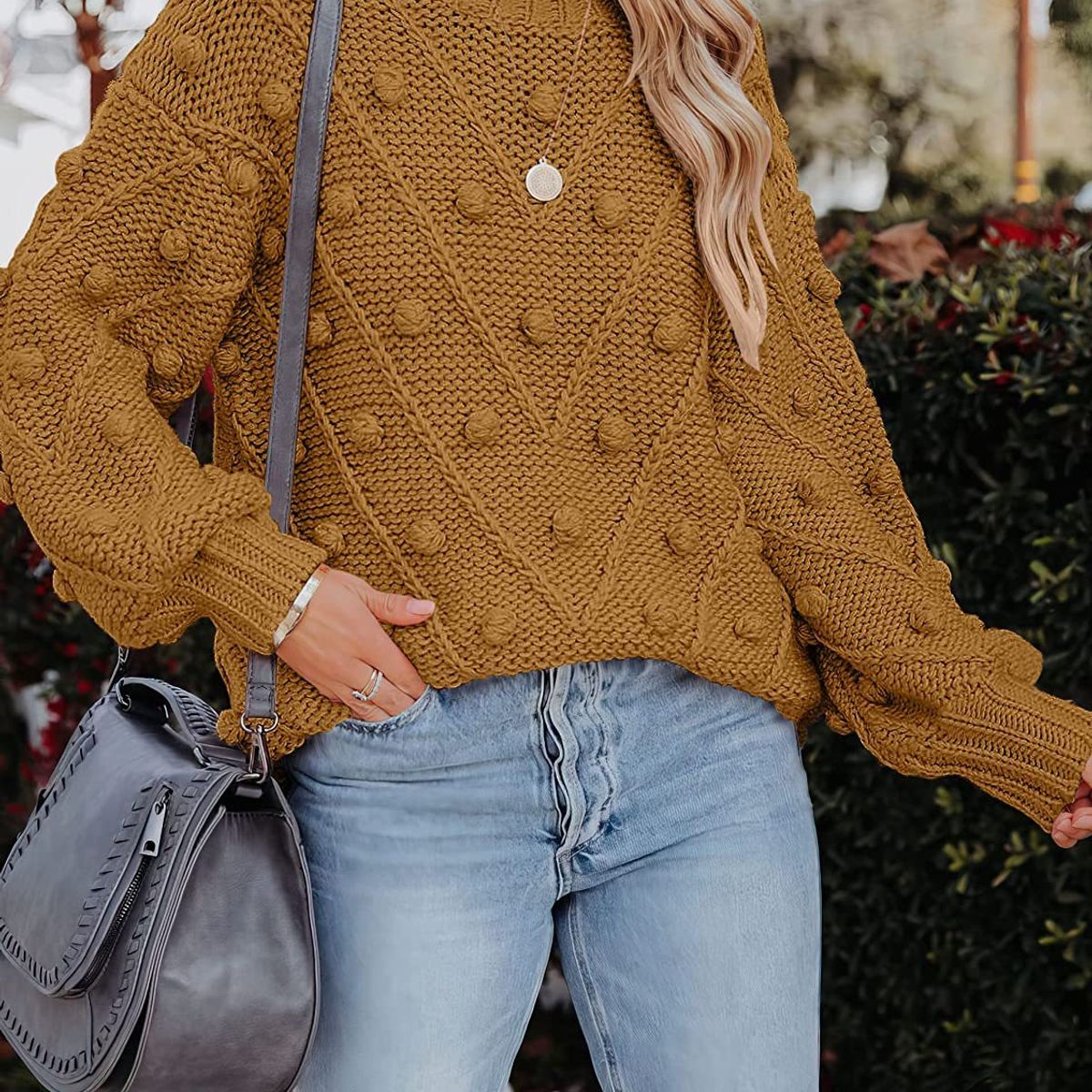 TIOZONEY - Sweater Cuello Redondo Mujer