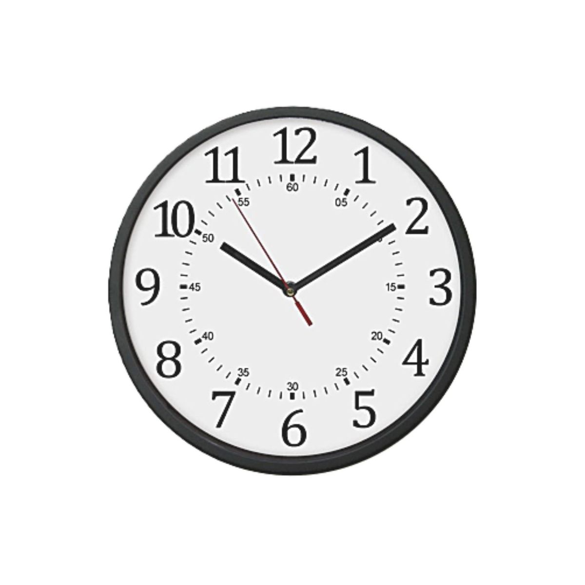 RONDA - Reloj Plata negro 30x30 cm