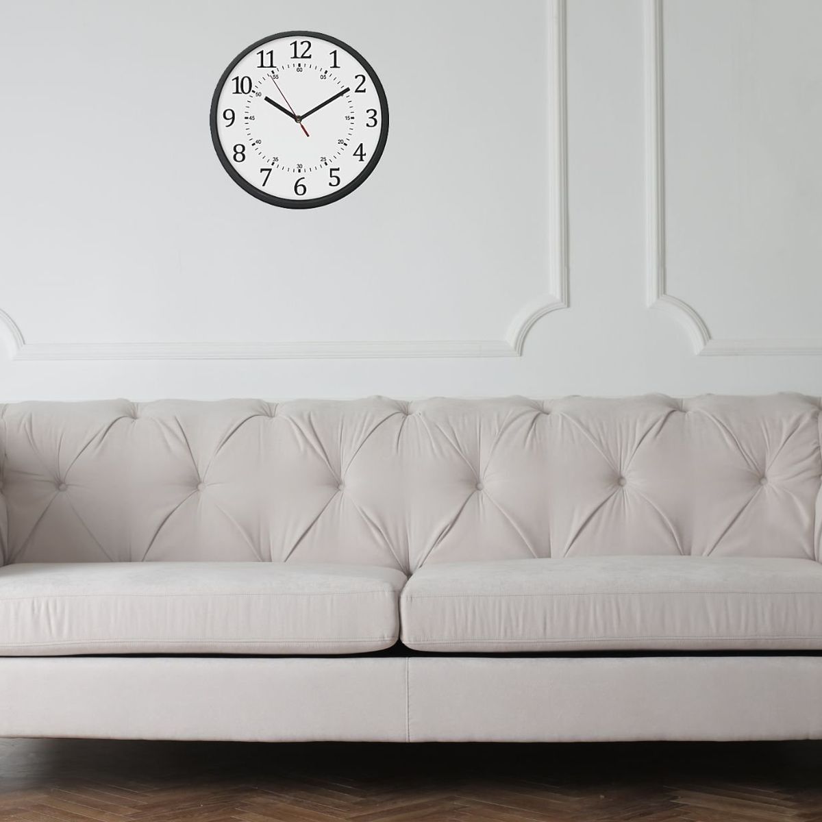 RONDA - Reloj Plata negro 30x30 cm