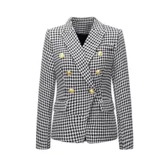 TIOZONEY - Blazer para Mujer - Negro