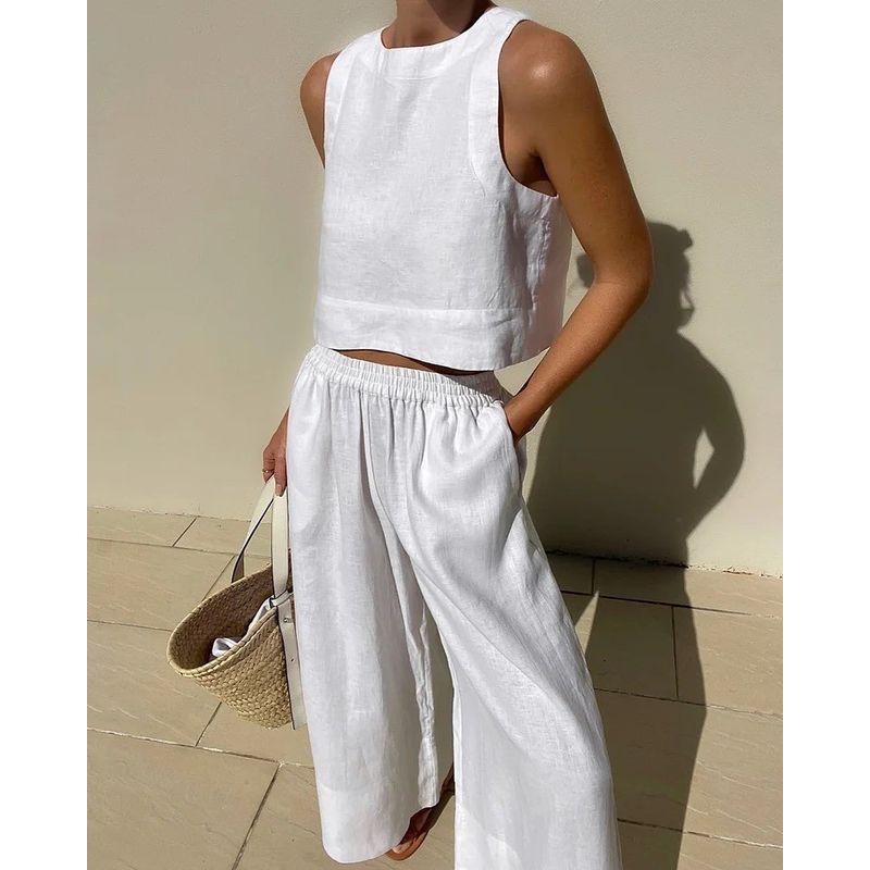 TIOZONEY - Blazer vest y pantalones casuales para mujeres Traje