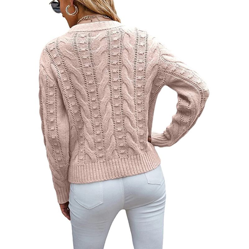 TIOZONEY - Sweater Cuello Redondo Mujer