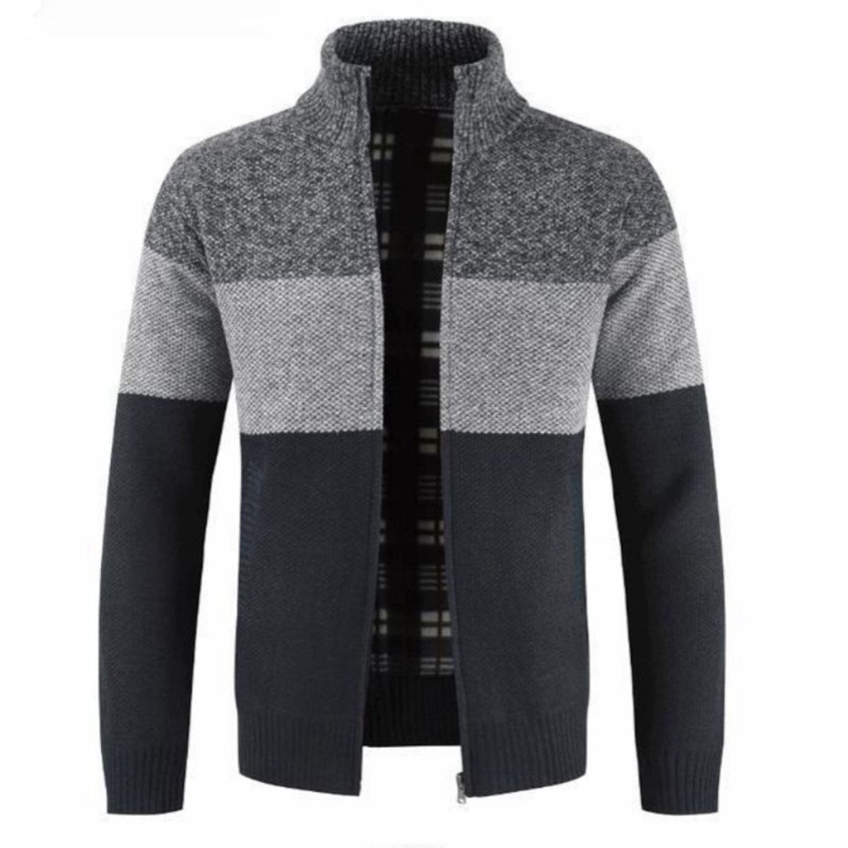 TIOZONEY - Chaqueta de hombre con bloques de color