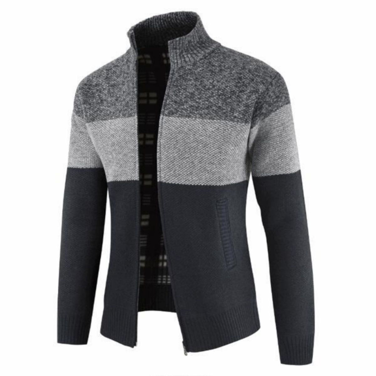 TIOZONEY - Chaqueta de hombre con bloques de color