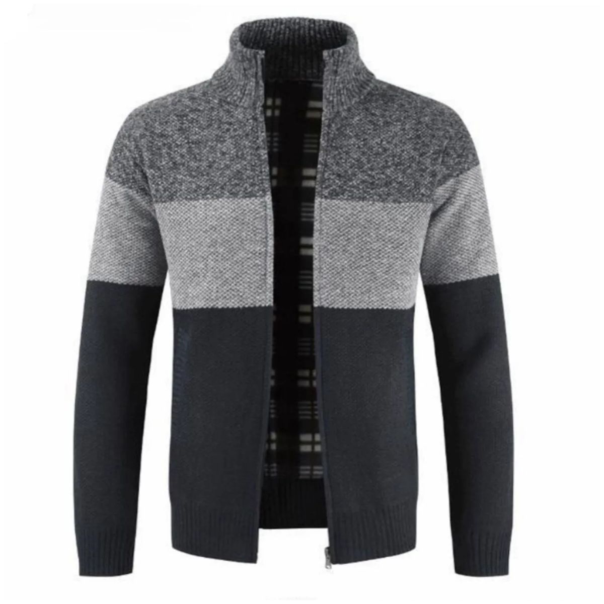 TIOZONEY - Chaqueta de hombre con bloques de color