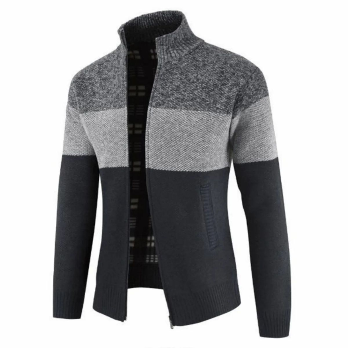 TIOZONEY - Chaqueta de hombre con bloques de color