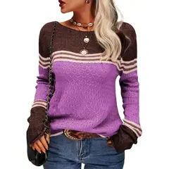 TIOZONEY - Sweater Cuello Redondo Mujer