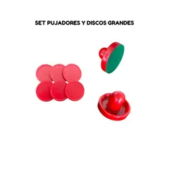 GENERICO - Set de Pujadores y Discos Grandes Air Hockey