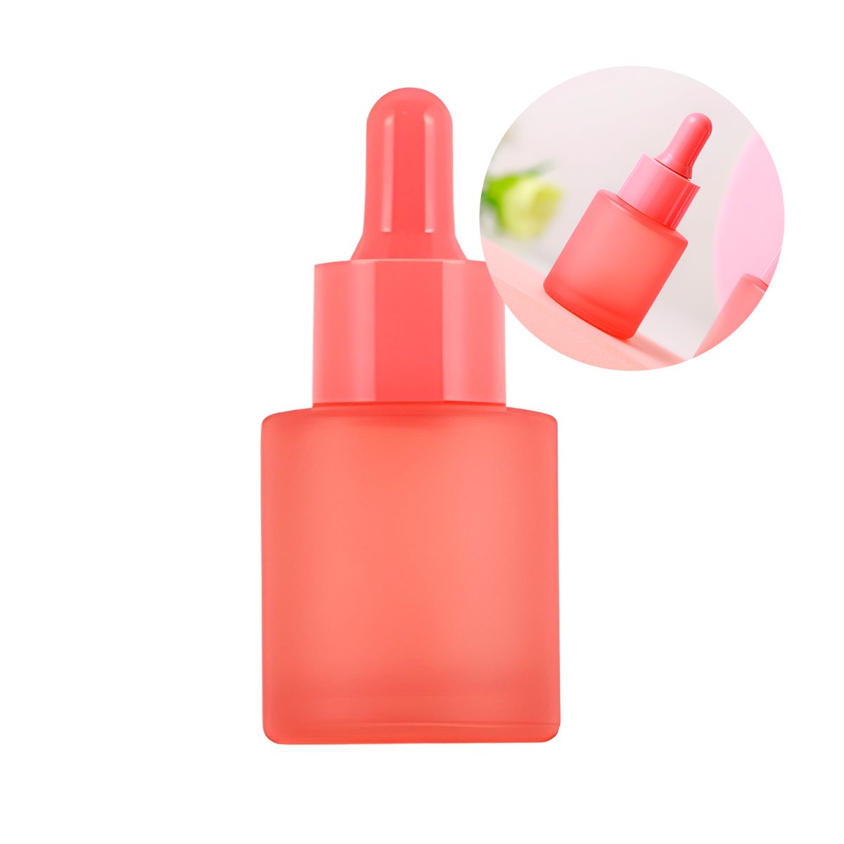 GENERICO - 12 Frascos Con Gotero Pipeta 20ml Chato Color Rojo