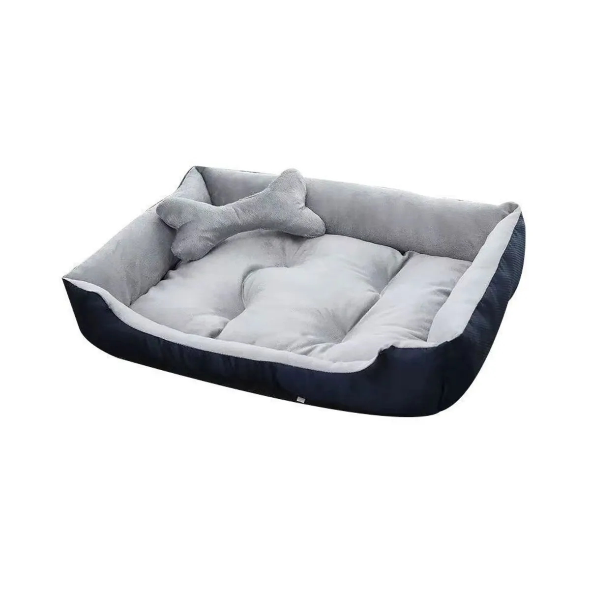 BABYLUNA - Cama Para Mascotas XL Con Juguete  Máxima Comodidad Gris