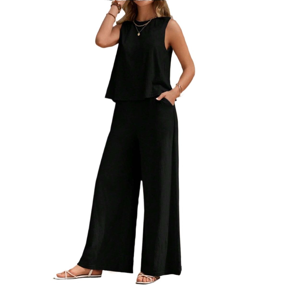 TIOZONEY - Blazer vest y pantalones casuales para mujeres Traje