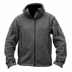 TIOZONEY - Abrigo de capucha térmica para hombres - Gris