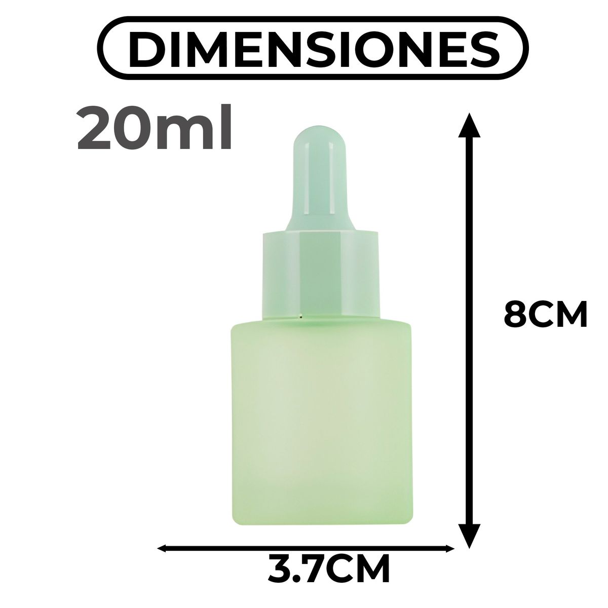 GENERICO - 12 Frascos Con Gotero Pipeta 20ml Chato Color Verde