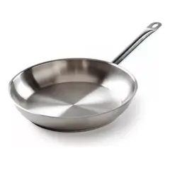 GENERICO - Sartén de acero inoxidable con fondo difusor 24 cm