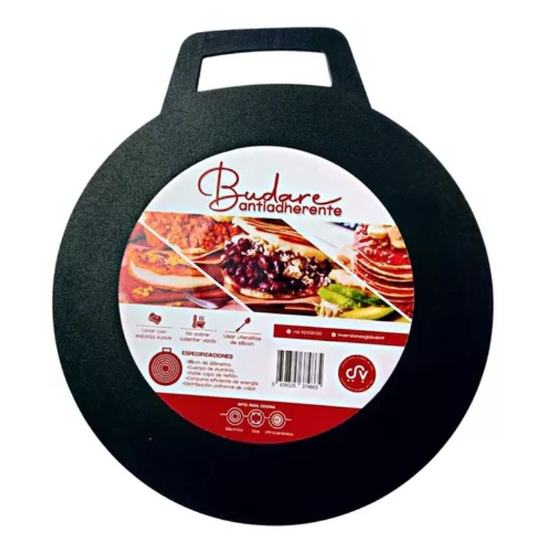 GENERICO - Budare con superficie antiadherente de 30 cm