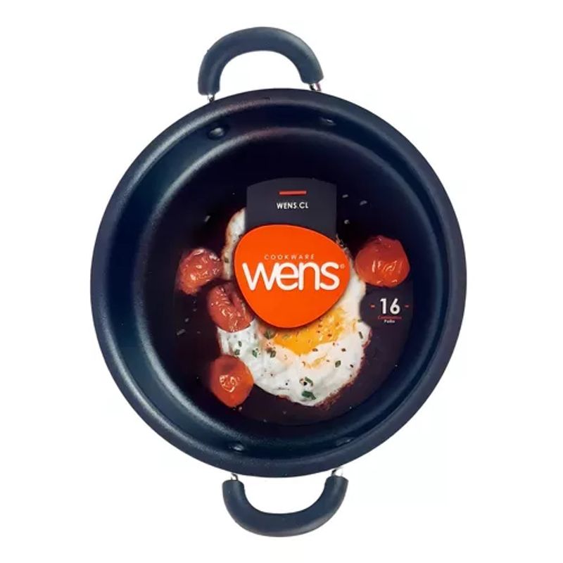 GENERICO - Paila antiadherente de 16 cm marca Wens color negro
