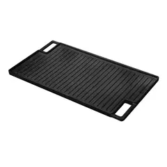 GENERICO - Plancha churrasquera reversible de 46x26 cm hierro fundido