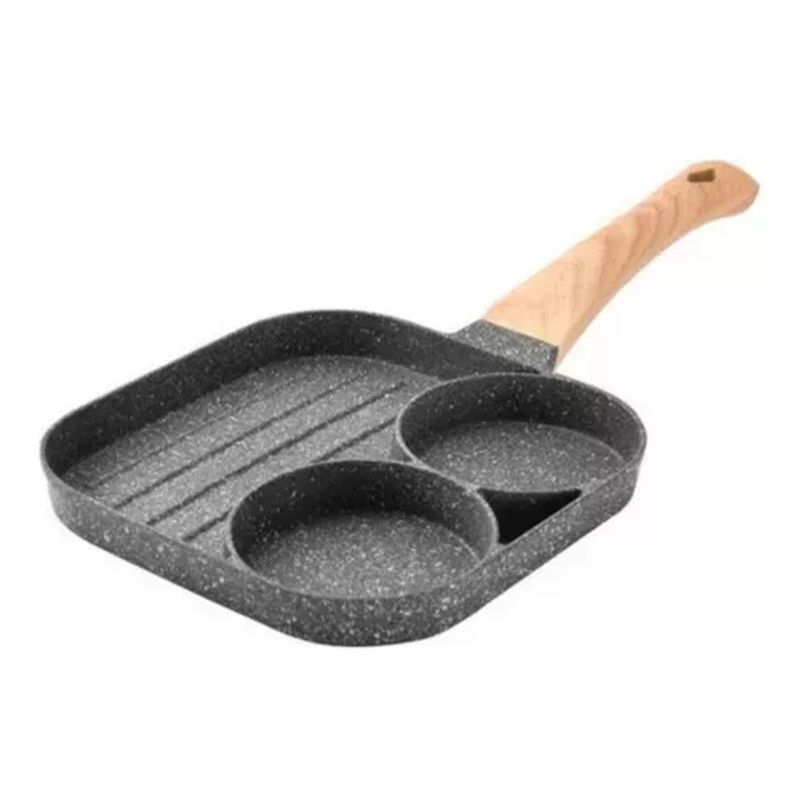 GENERICO - Sartén antiadherente para 2 huevos pancakes omelette y más