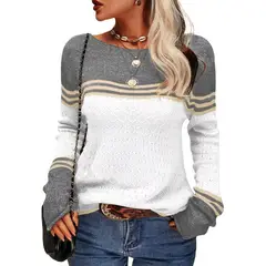 TIOZONEY - Sweater Cuello Redondo Mujer