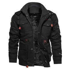 TIOZONEY - Chaqueta con gorro desmontable para hombre