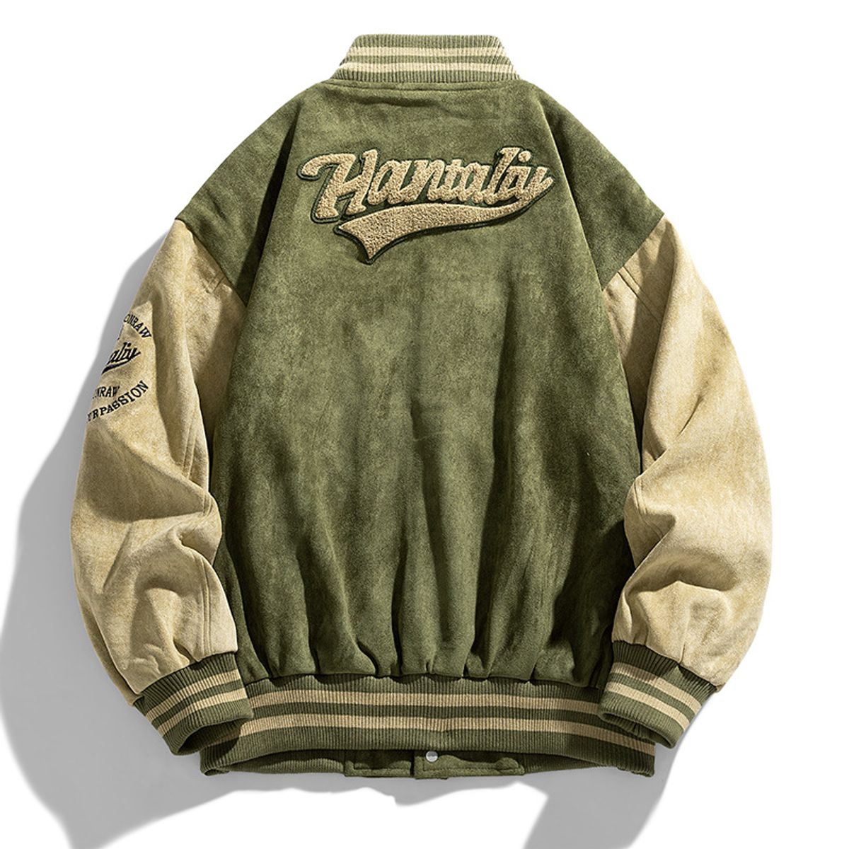 TIOZONEY - Chaqueta de béisbol para hombre - Verde Claro