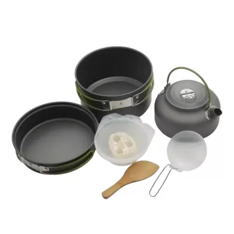 GENERICO - Set de ollas outdoor para camping 2 piezas trekking