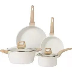 GENERICO - Ollas de cocina de 7 piezas antiadherente cerámica profesional