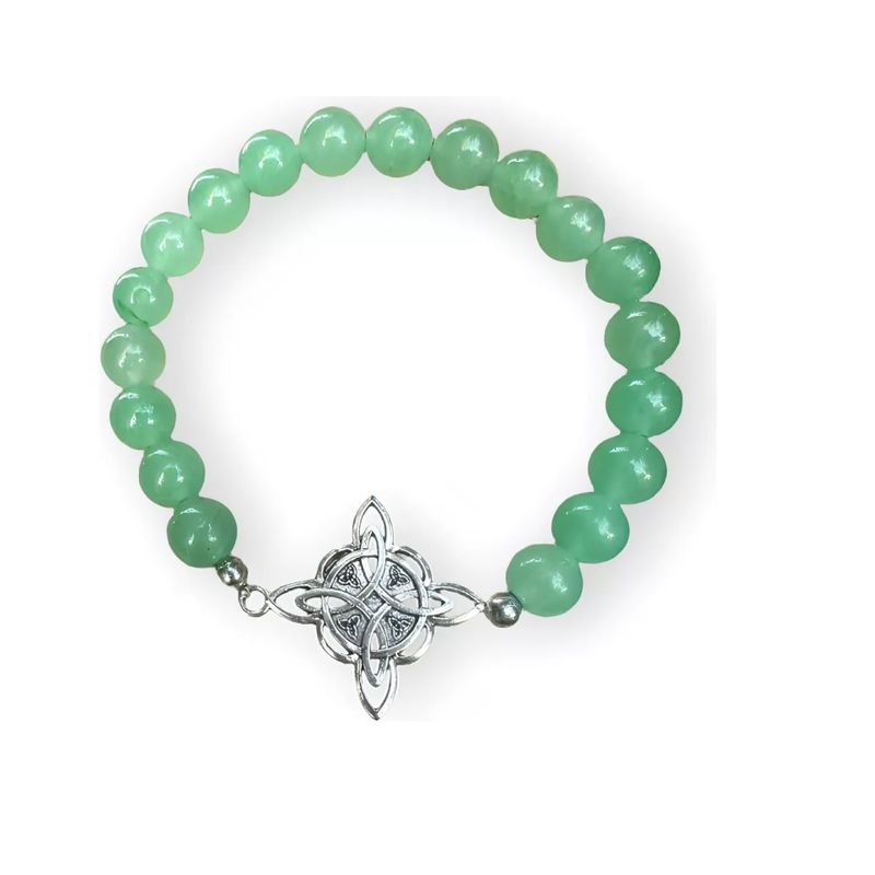 GENERICO - Pulsera Nudo De Brujas Elasticada Piedras Protección Suerte