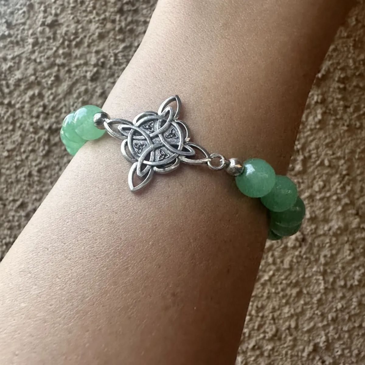 GENERICO - Pulsera Nudo De Brujas Elasticada Piedras Protección Suerte