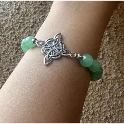 Imagen 2 del producto Pulsera Nudo De Brujas Elasticada Piedras Protección Suerte