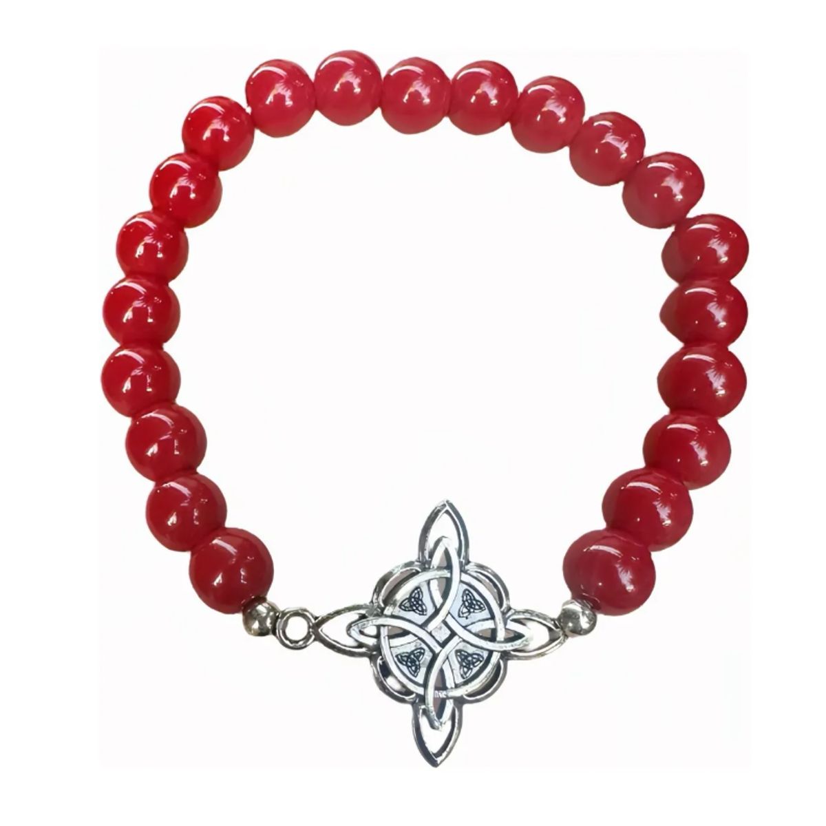 GENERICO - Pulsera Nudo De Brujas Elasticada Piedras Protección Suerte