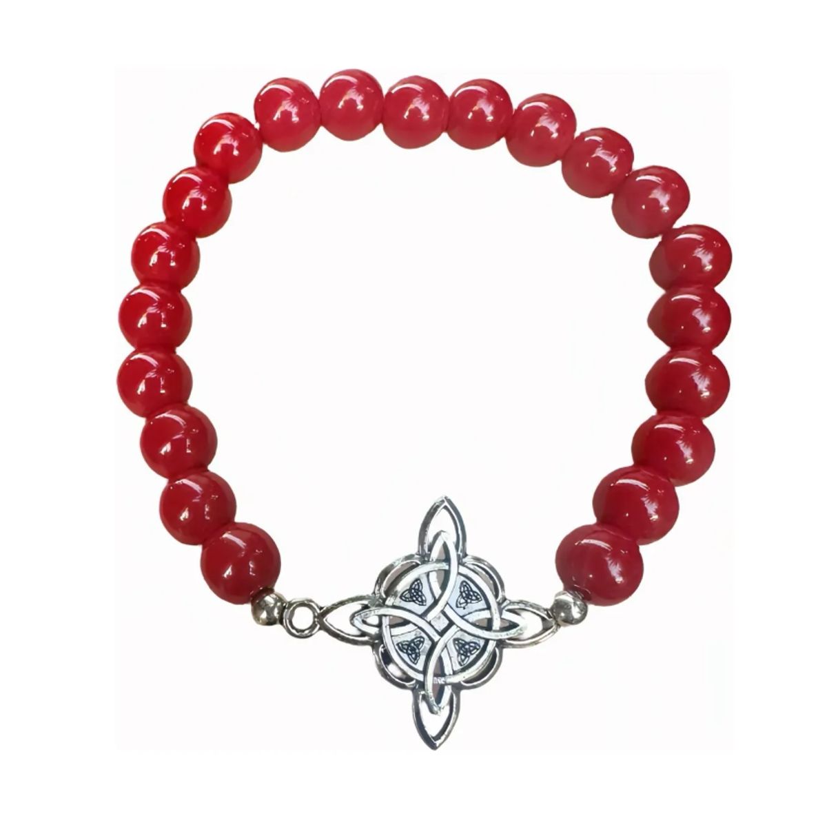 GENERICO - Pulsera Nudo De Brujas Elasticada Piedras Protección Suerte