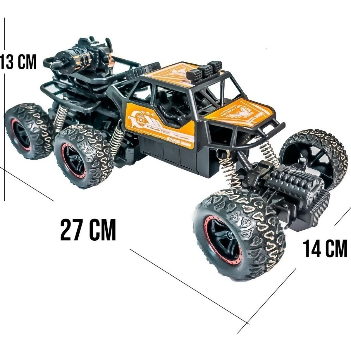 GENERICO - Auto A Control Remoto 6 Ruedas 4x4 Con Cañon Lanzador N