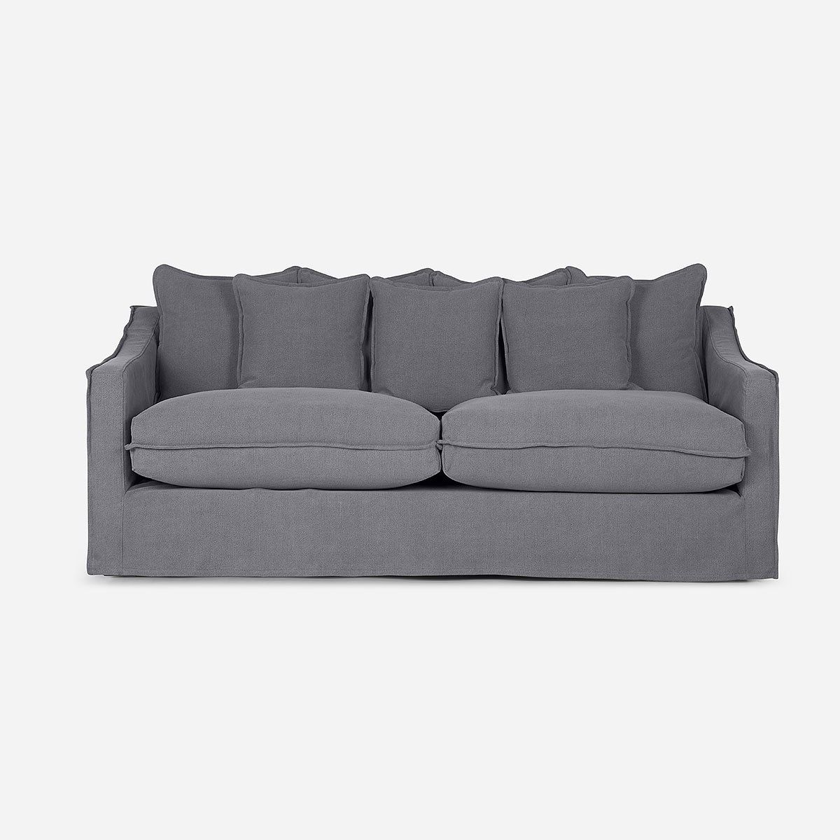 ROSEN - Sofá Pangrati 3 Cuerpos Tela Grafito