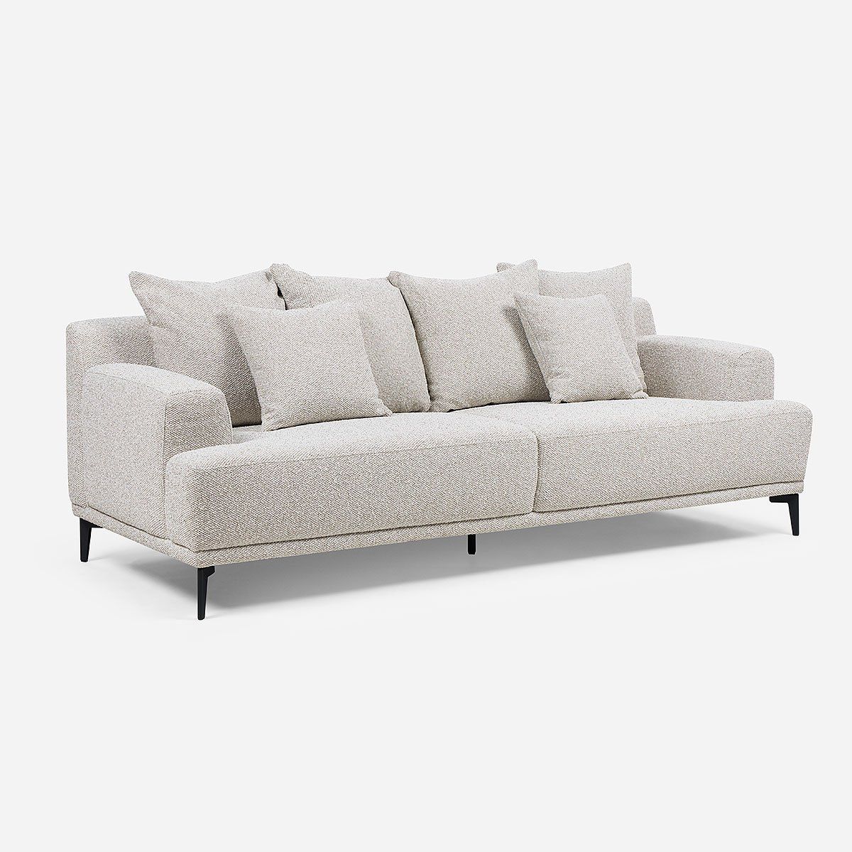 ROSEN - Sofá Soho 3 cuerpos Tela Crudo