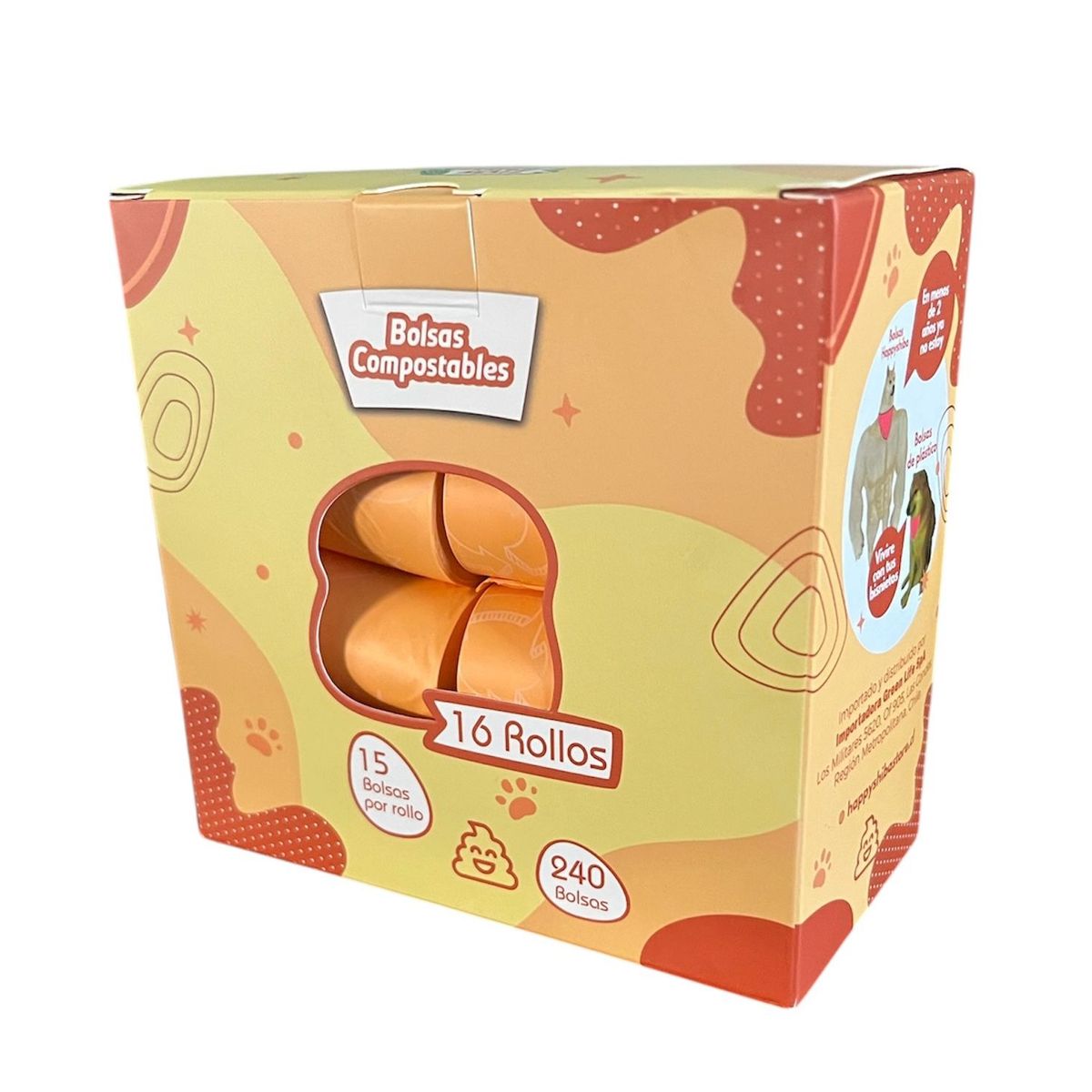 GENERICO - 240 Bolsas Compostables a Base de Maiz Perro Eco Friendly