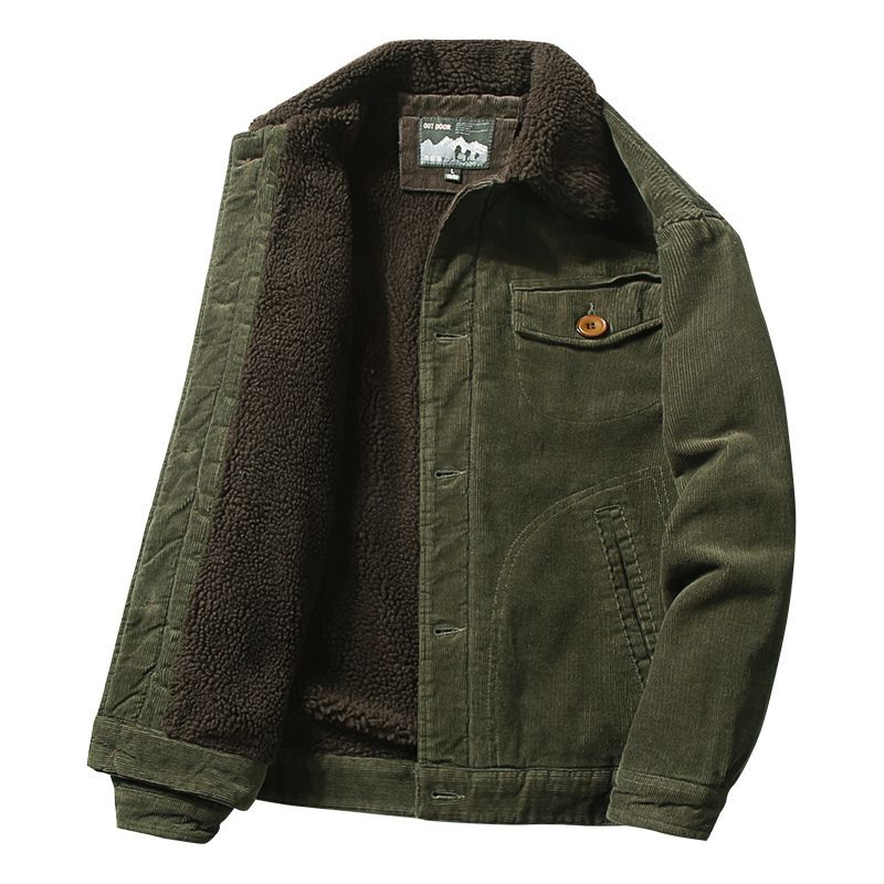 TIOZONEY - Chaqueta casual de algodón con cuello alto para hombre
