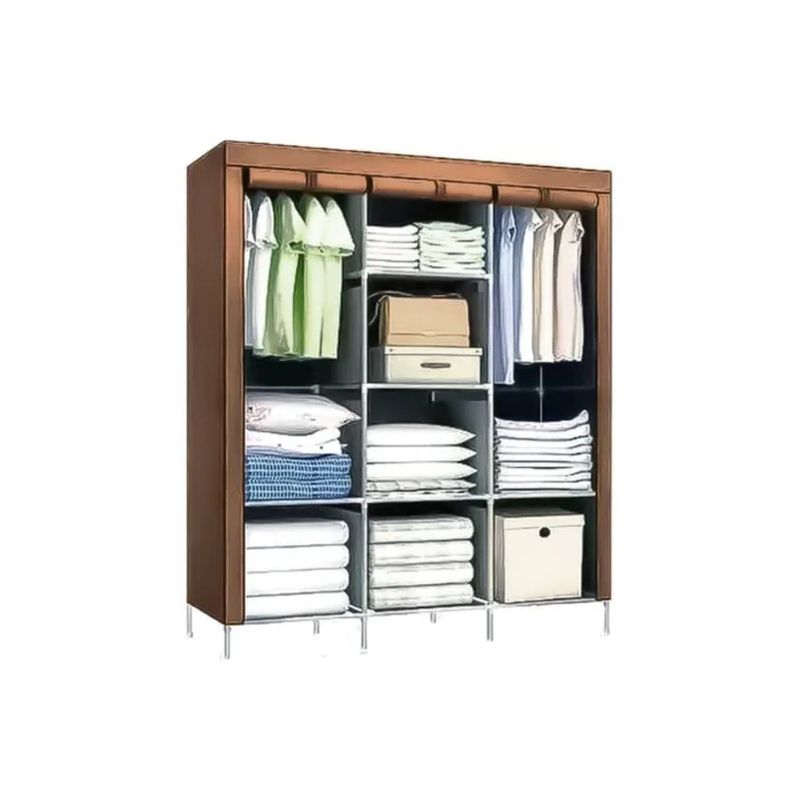 GENERICO - Closet Armable Guarda Ropa Ropero Grande Cafe Claro 130cmx45cmx170cm