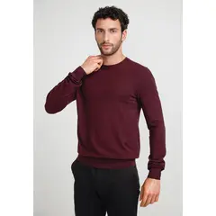 PERRY ELLIS - Sweater Hombre Cuello Redondo Burdeo