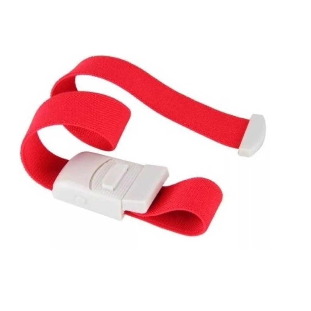 GENERICO - Torniquete Ligadura Elastico Hebilla Medicas Rojo 12 Unids