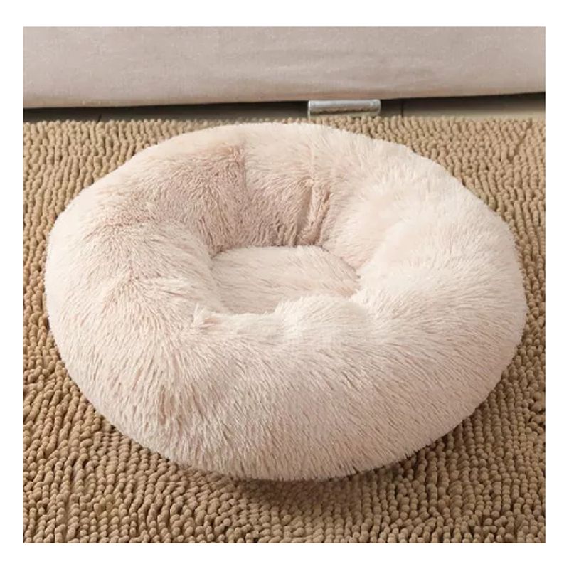 GENERICO - Cama para mascotas antiestrés 90 cm talla XXL crema