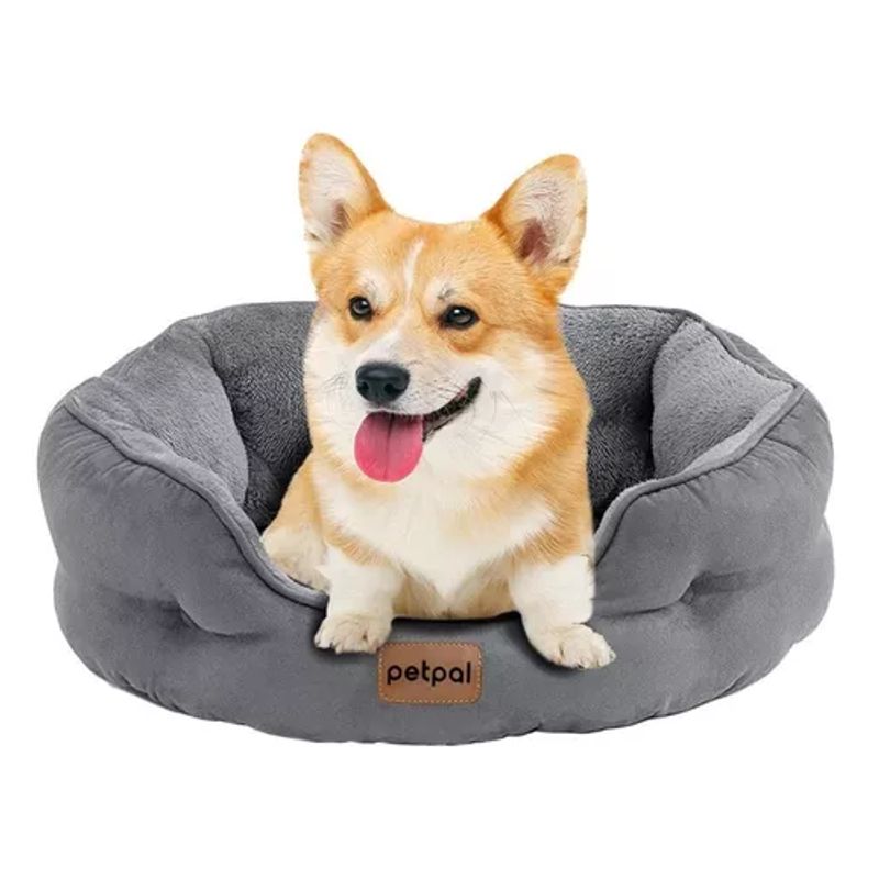 GENERICO - Cama ultrasuave antiestrés para mascotas perros y gatos gris