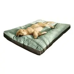 GENERICO - Cama ortopédica antiestrés premium 110 cm para perros verde