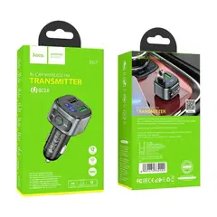 HOCO - Transmisor Bluetooth 5.0 + Cargador Auto Qc 3.0 2 Usb