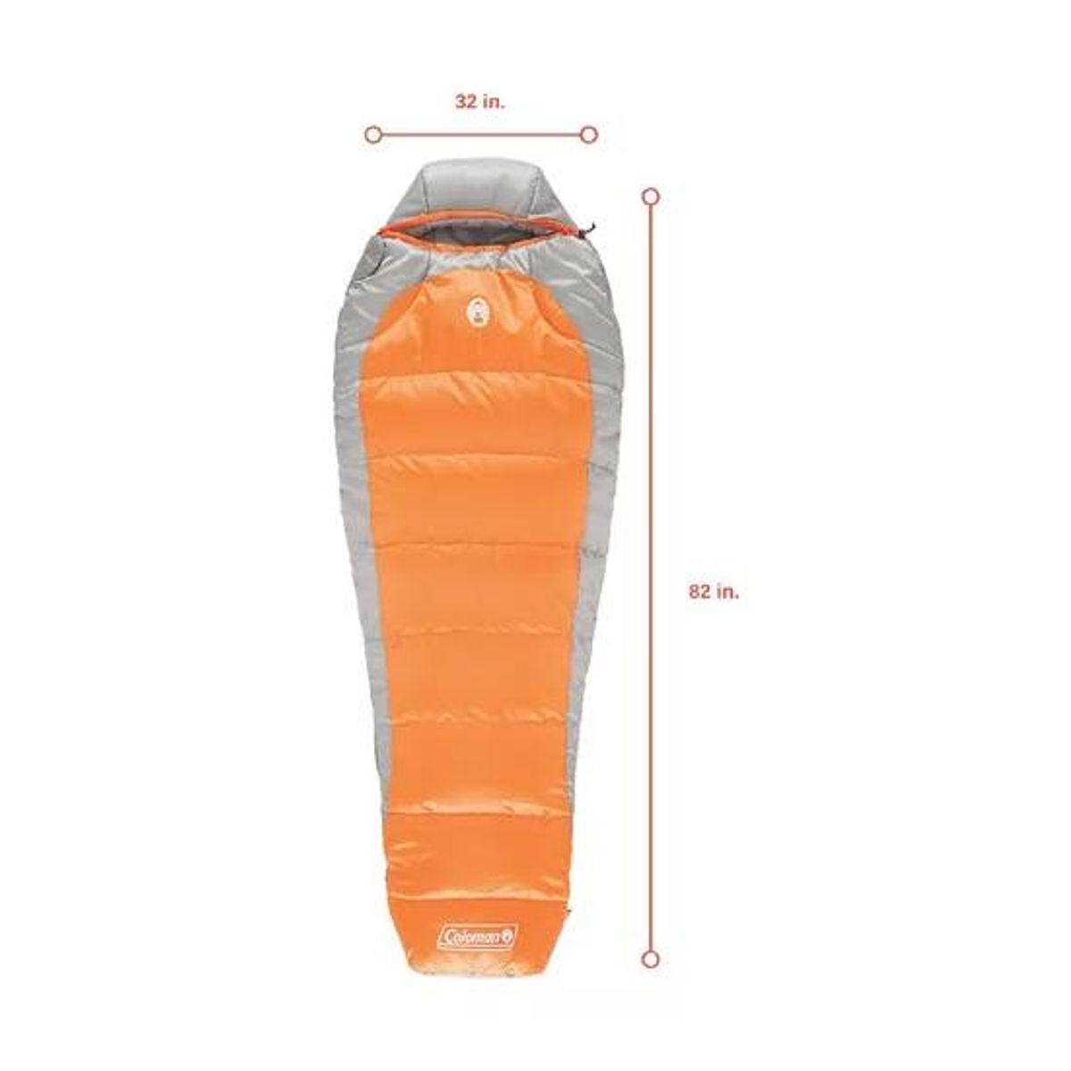GENERICO - Saco de dormir Silver 25 grados Coleman® color naranja